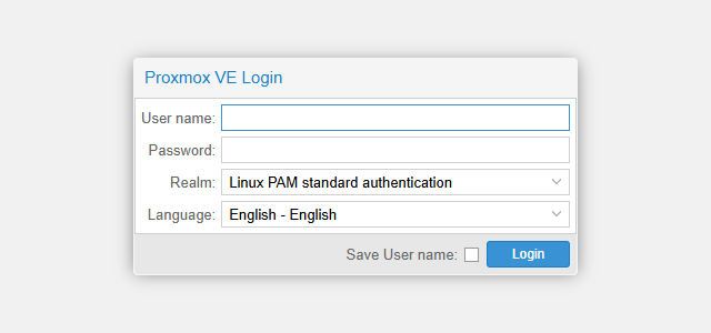 Page de connexion de l'interface web